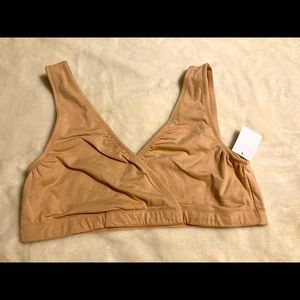 NWT Motherhood Maternity, wrap bra for nursing and maternity. Medium in nude.